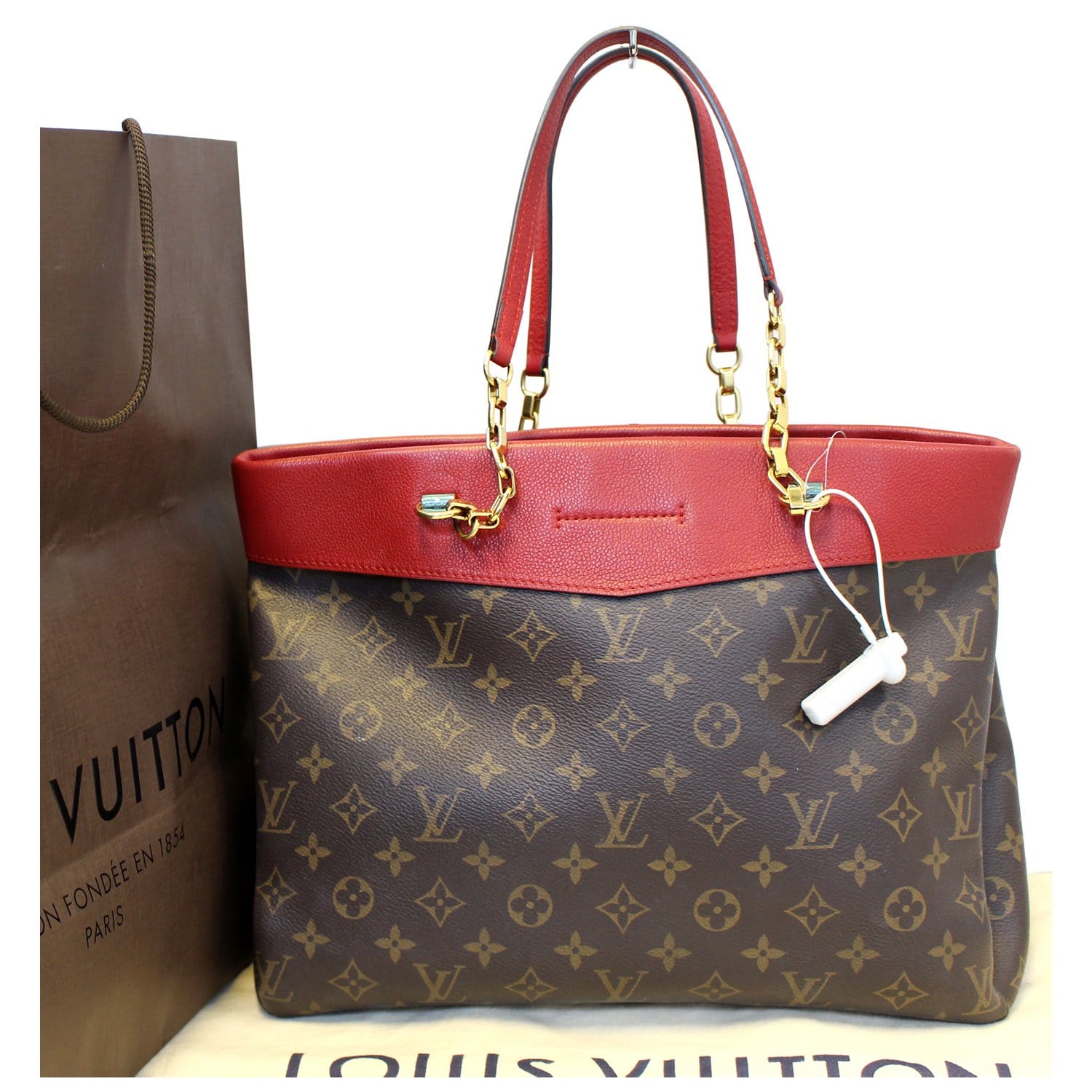 Louis Vuitton Pallas Chain Shopper Monogram Canvas Bag