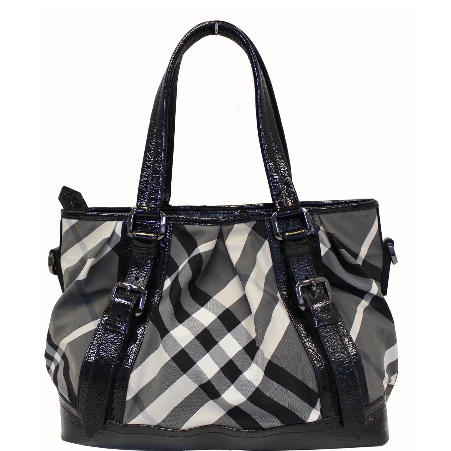 burberry black and white handbag