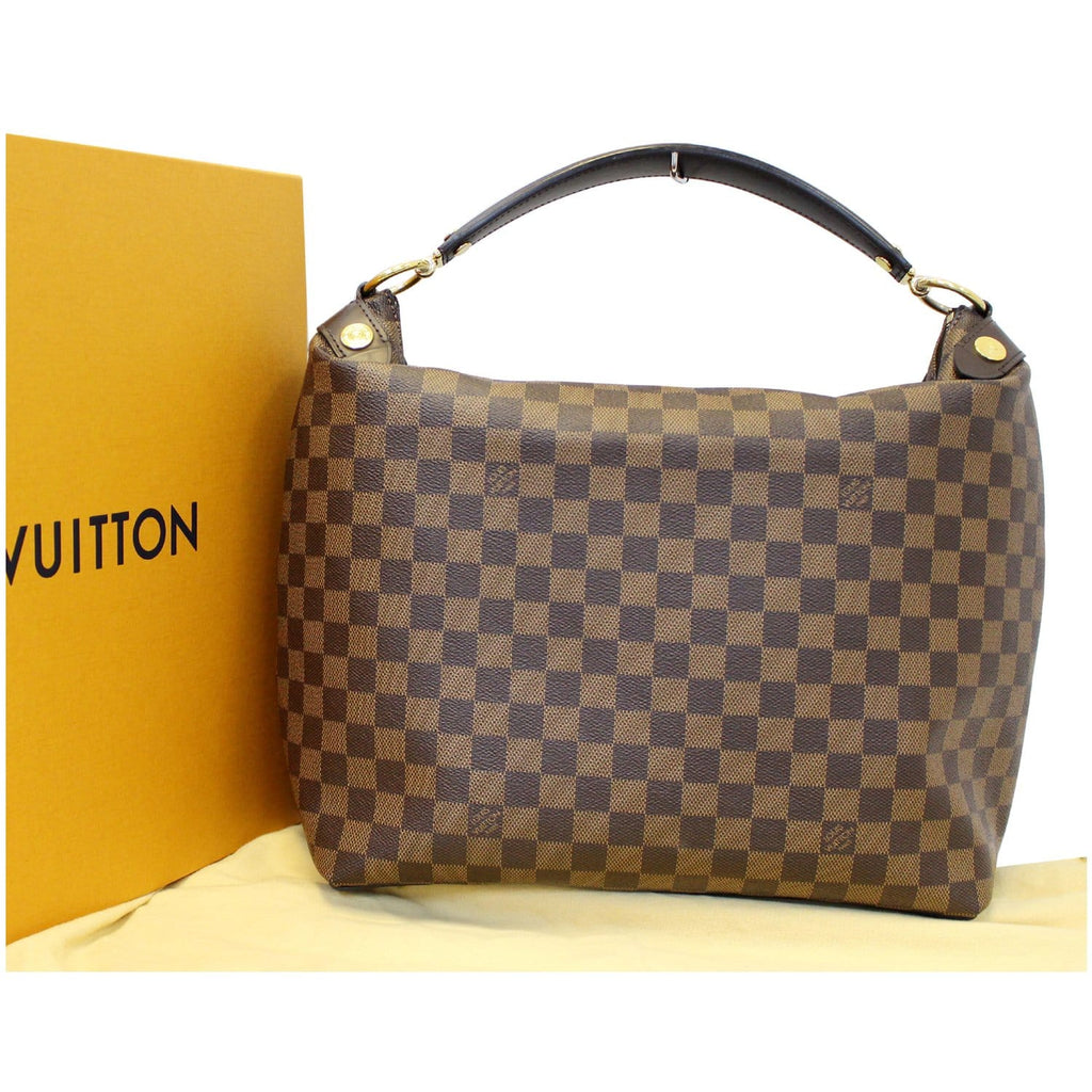 LOUIS VUITTON Duomo Hobo Damier Ebene Shoulder Bag Brown-US