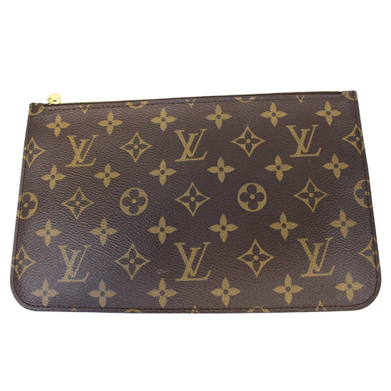 Louis Vuitton Neverfull Wristlet Pouch Monogram Yellow in Monogram Coated  Canvas with Gold-tone - US