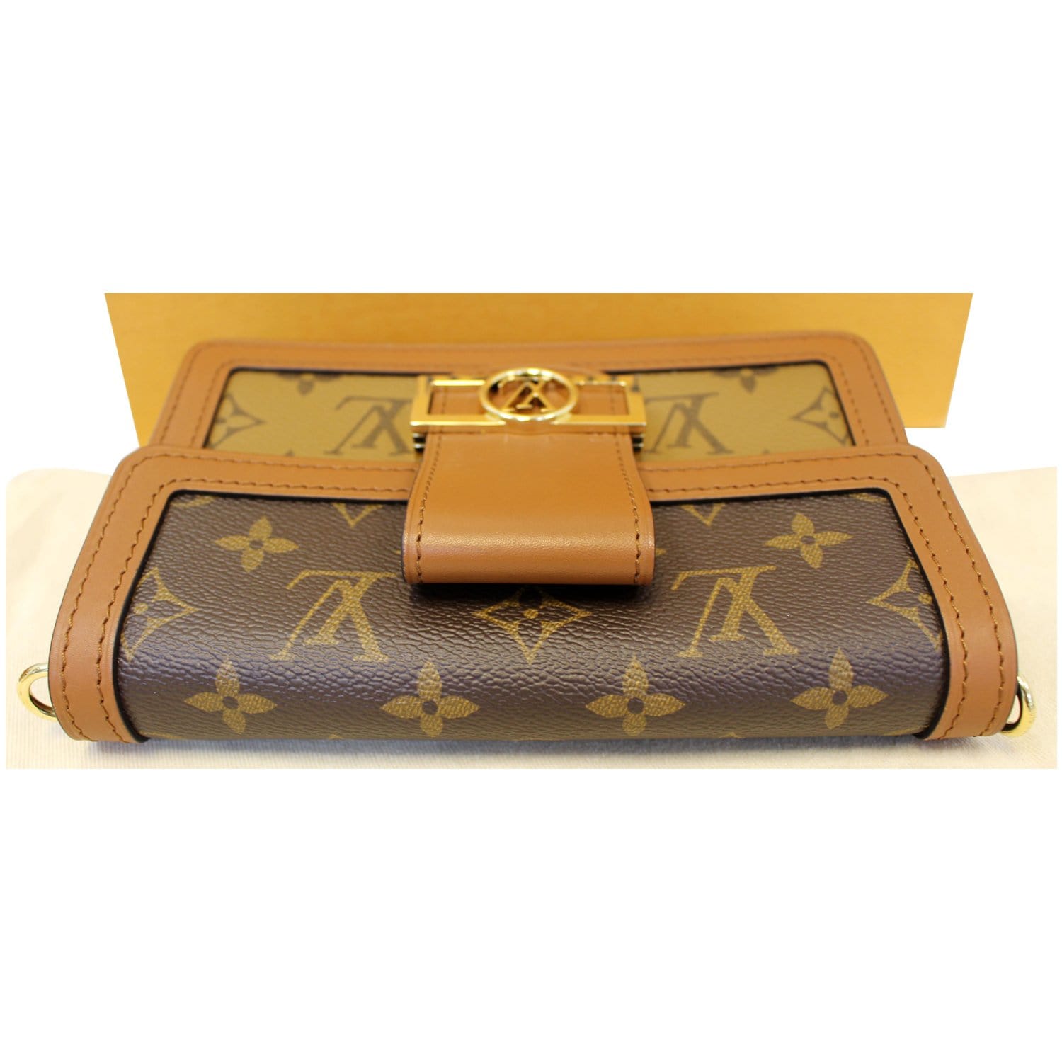 LOUIS VUITTON Dauphine Reverse Monogram Canvas Bumbag Bag Brown-US