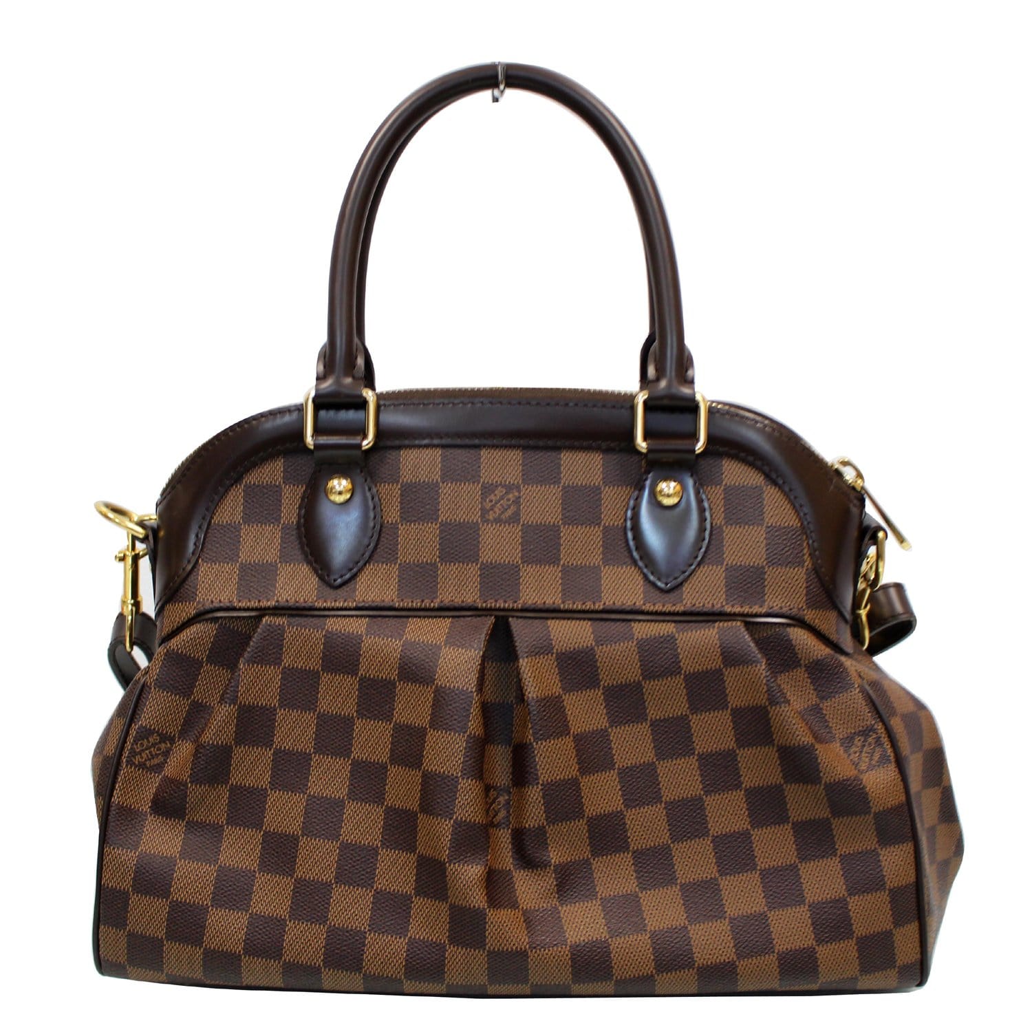 LOUIS VUITTON Trevi PM Damier Ebene Shoulder Bag Brown