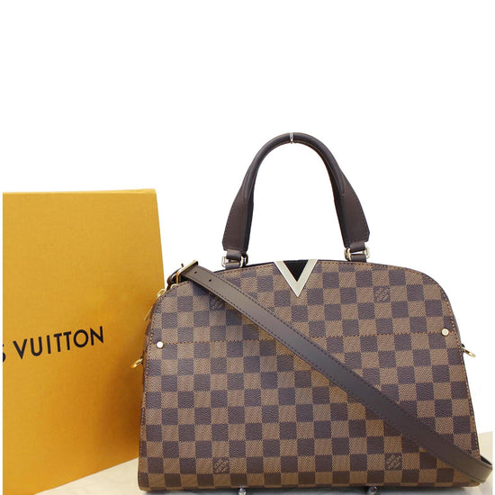 LOUIS VUITTON KENSINGTON BOWLING DAMIER EBENE SHOULDER HANDBAG BROWN-DD5545  