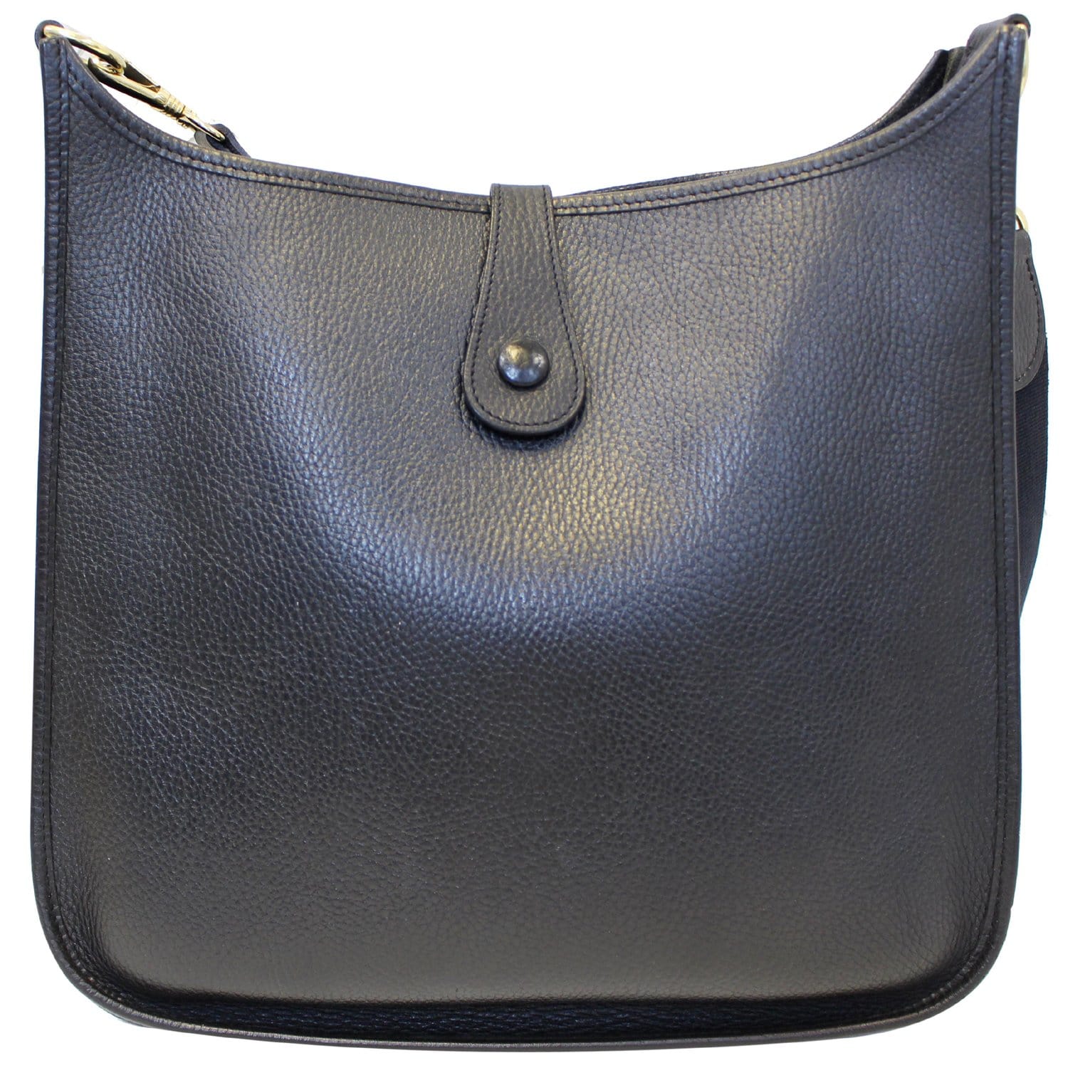 HERMES Evelyne GM Taurillon Clemence Shoulder Bag Black-US