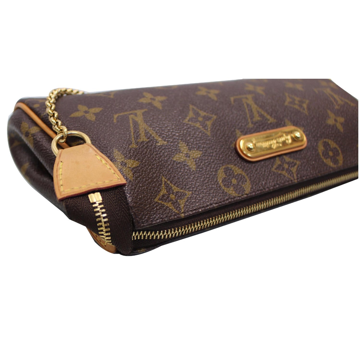 Authentic Louis Vuitton Eva Clutch Monogram M95567 Zipped Tape Damaged Bag  LD539