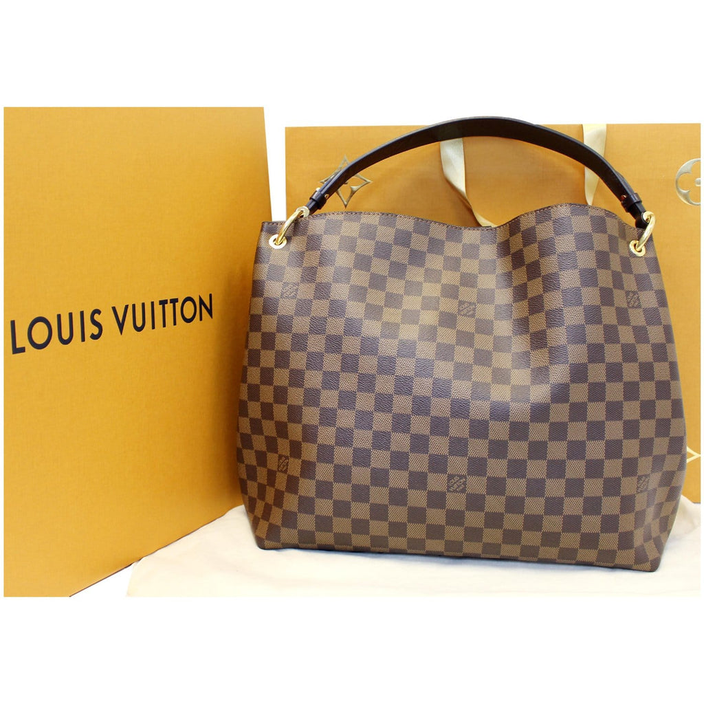 LOUIS VUITTON Graceful MM Damier Ebene Shoulder Bag Brown-US