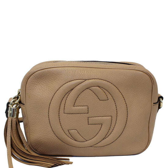 Soho long flap leather crossbody bag Gucci Gold in Leather - 29341017