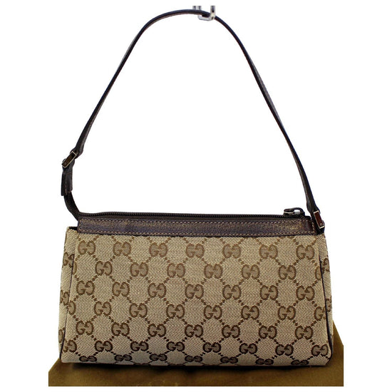 GUCCI GG Canvas Gold D Ring Tote Bag Beige/Ebony 190248