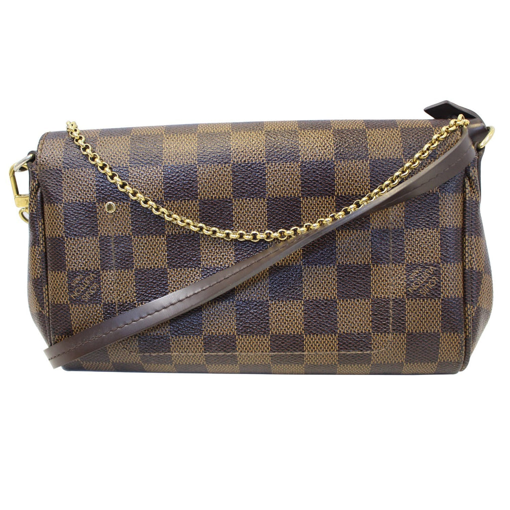 LOUIS VUITTON Twice Pochette Damier Ebene Crossbody Bag Brown-US