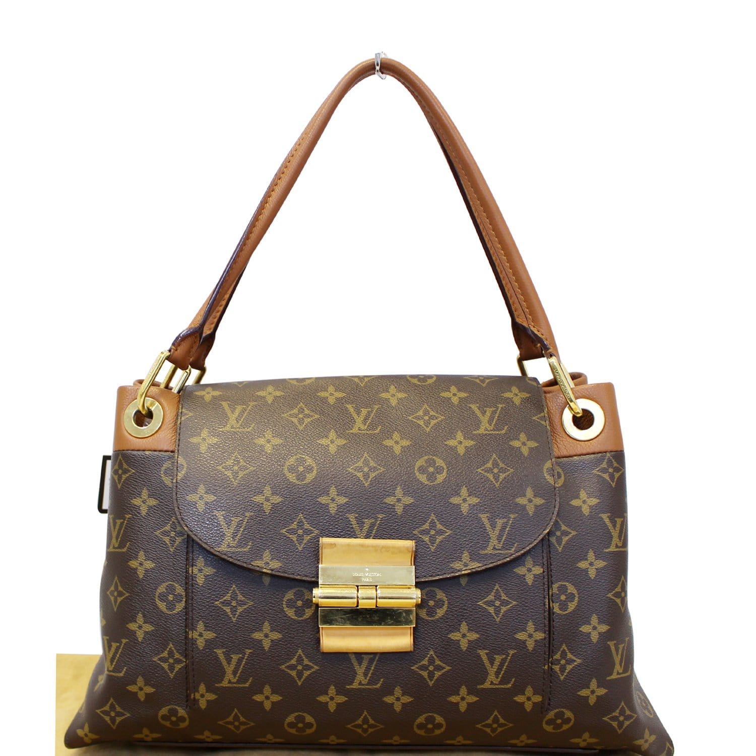 LOUIS VUITTON Olympe Monogram Canvas Satchel Shoulder Bag Brown