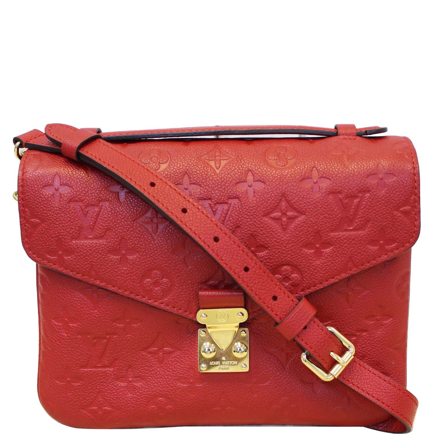 Louis Vuitton Pochette Metis Red Monogram Empreinte Leather Shoulder Bag