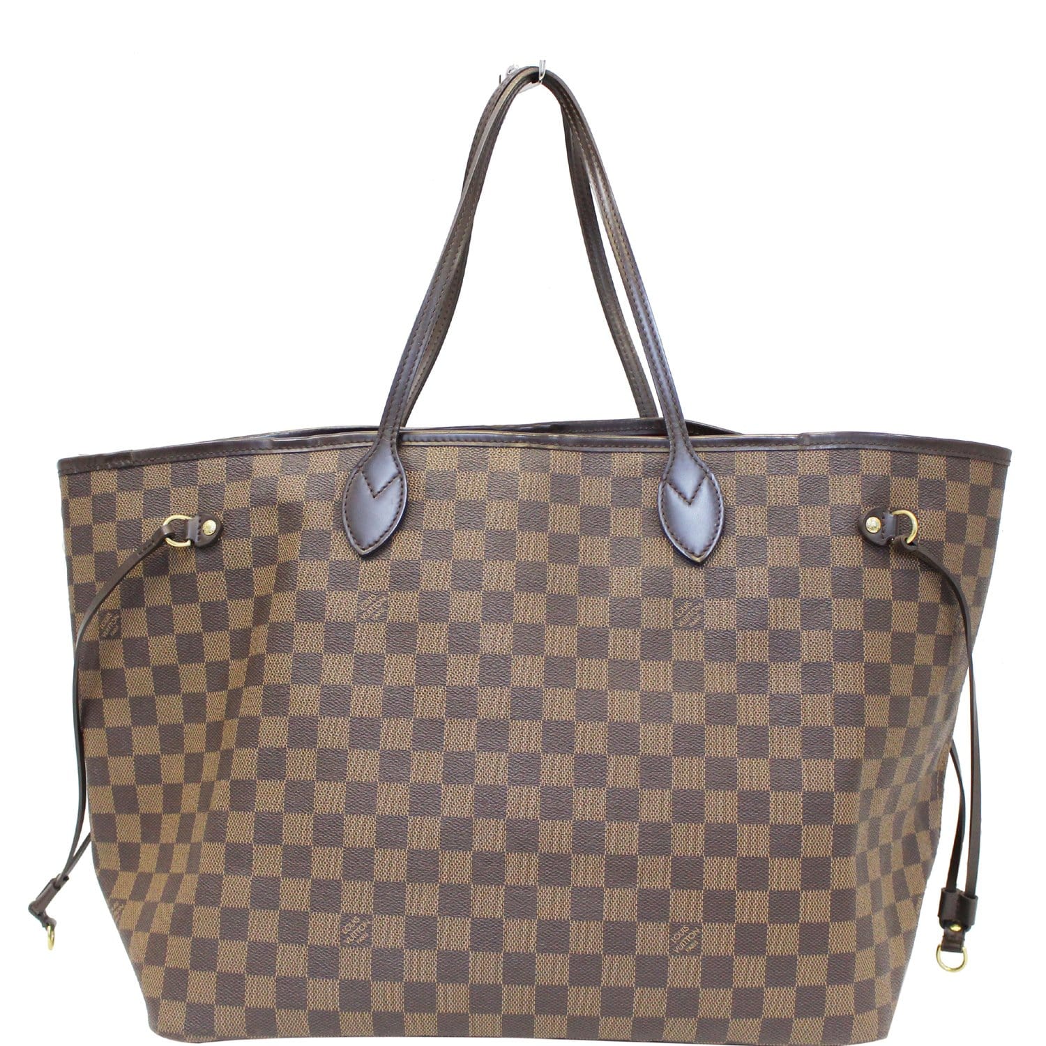 Authentic Louis Vuitton Damier Ebene Neverfull GM Tote Shoulder Bag