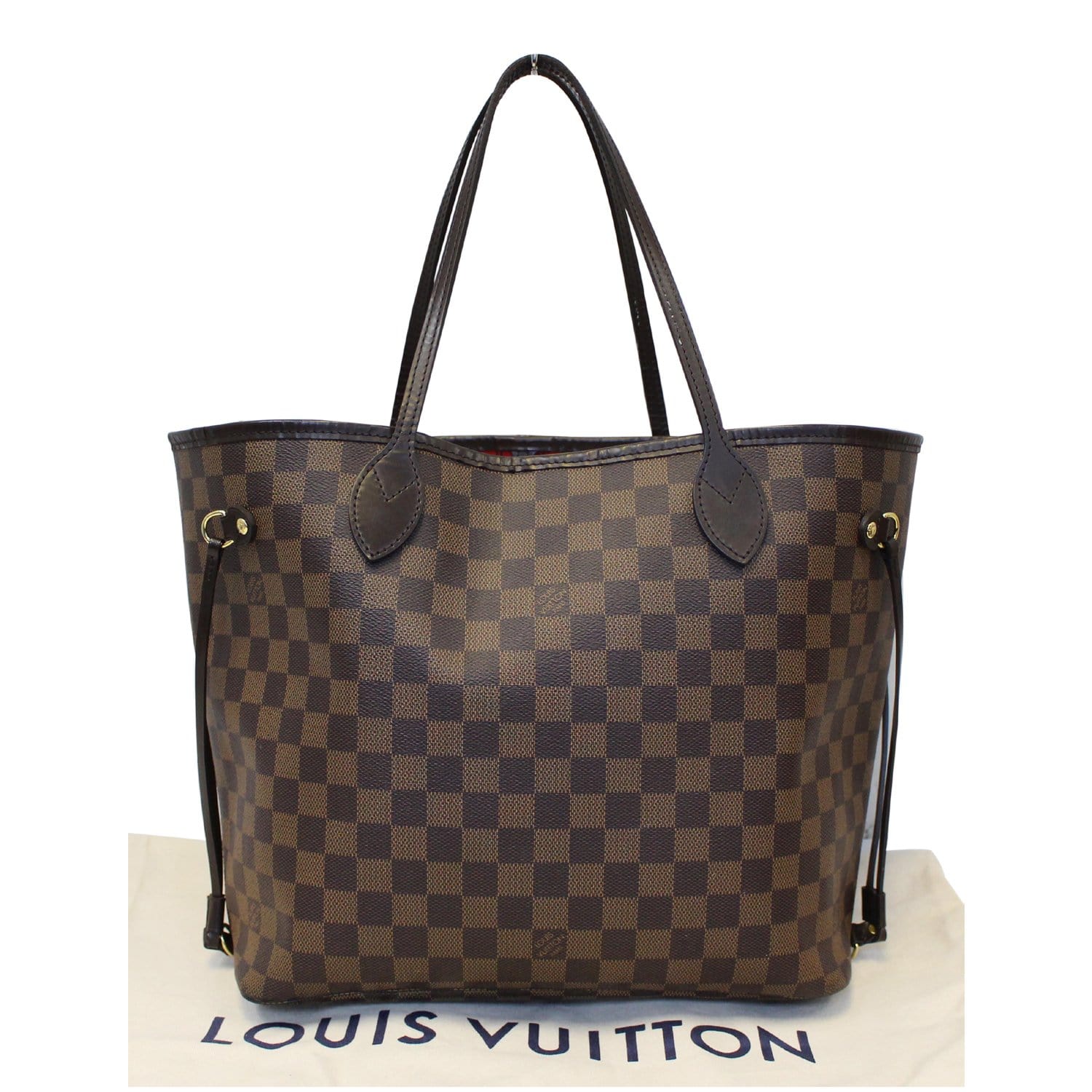 LOUIS VUITTON Neverfull MM Damier Ebene Tote Shoulder Bag Brown-US