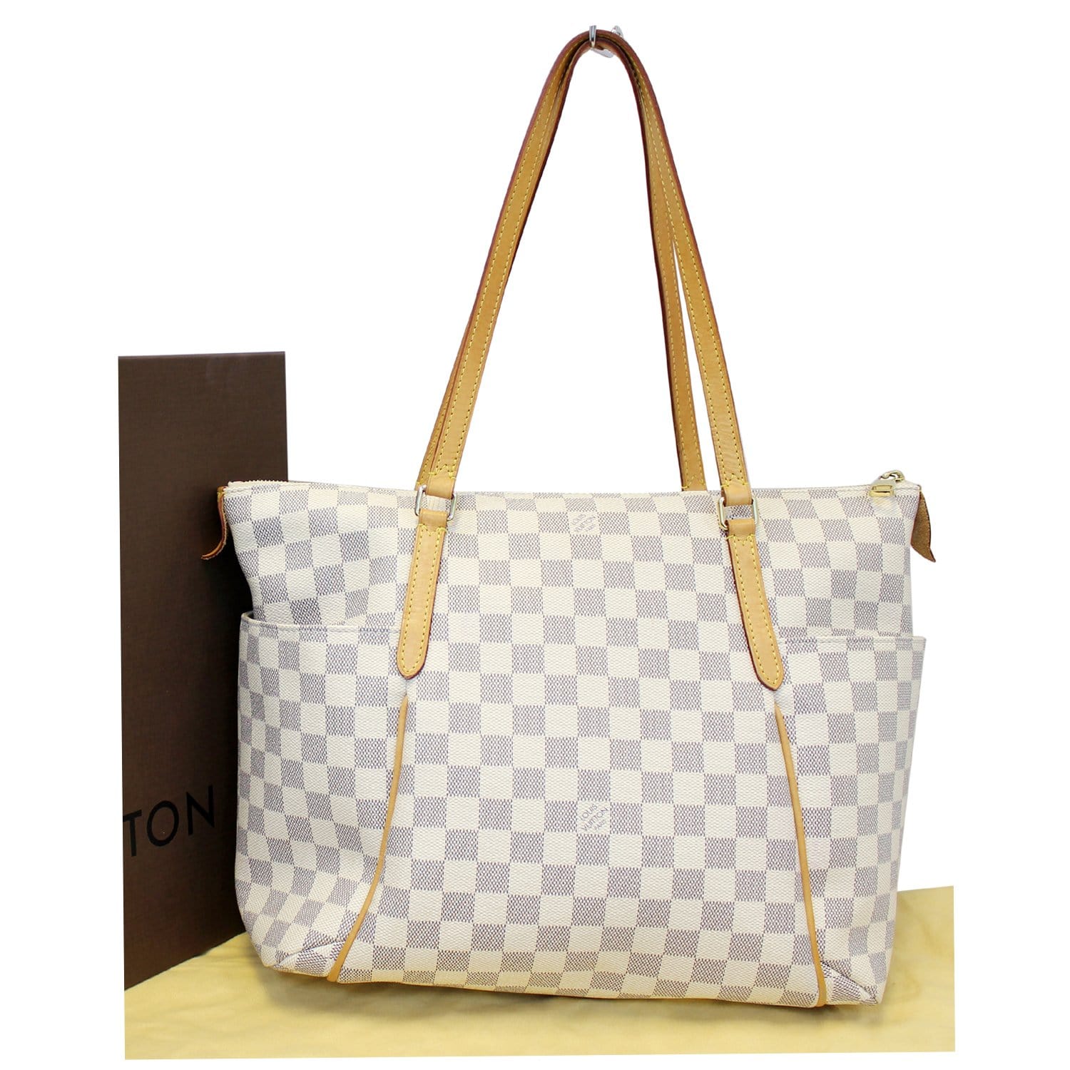 LOUIS VUITTON Totally MM Damier Azur Shoulder Handbag