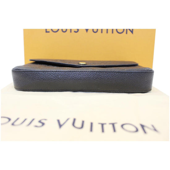 LOUIS VUITTON Pochette Felicie Empreinte Leather Crossbody Bag Black-US