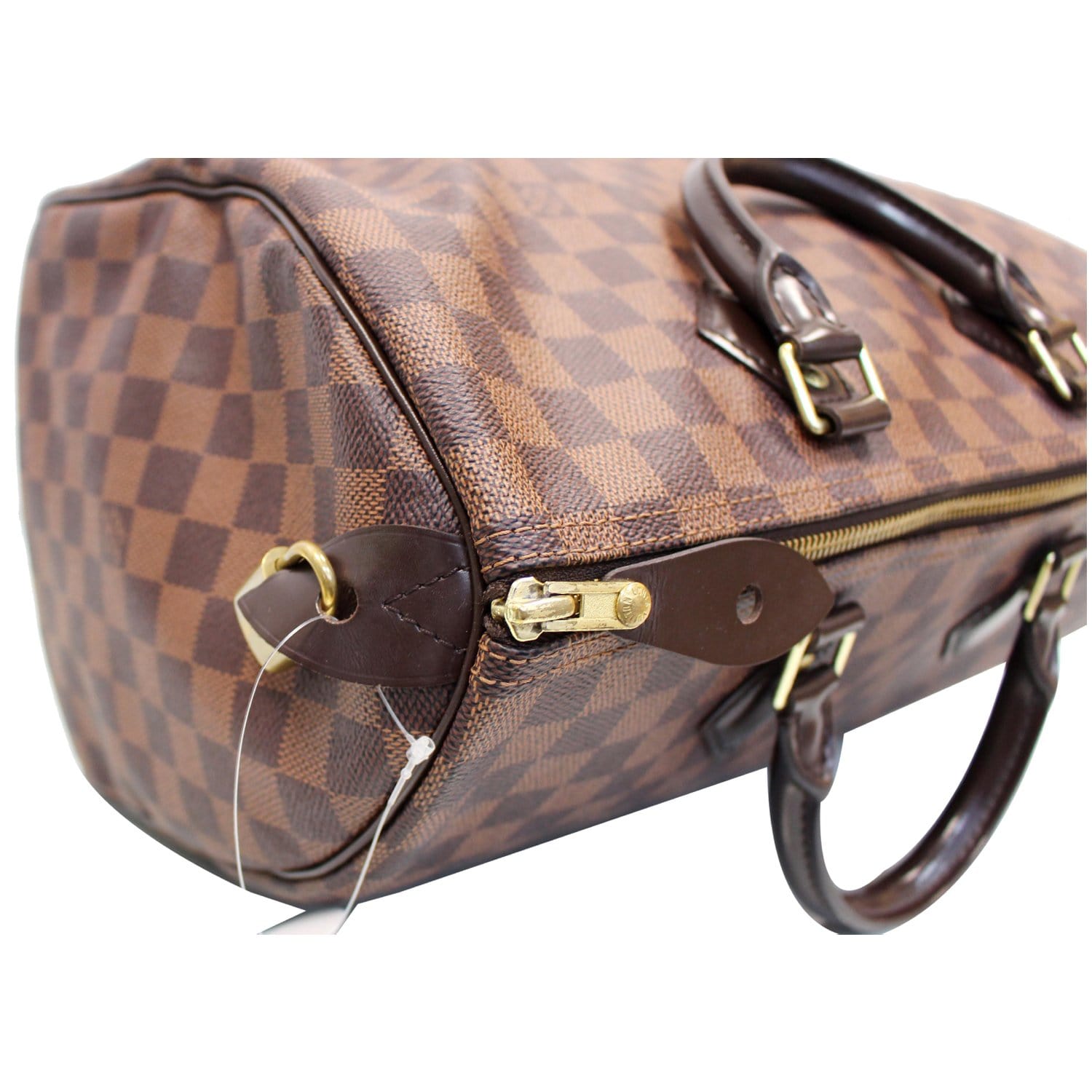 LOUIS VUITTON Speedy 35 Damier Ebene Satchel Bag Brown