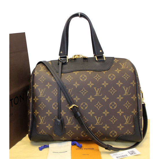 Louis Vuitton Monogram Canvas black calfskin Retiro NM bag COA