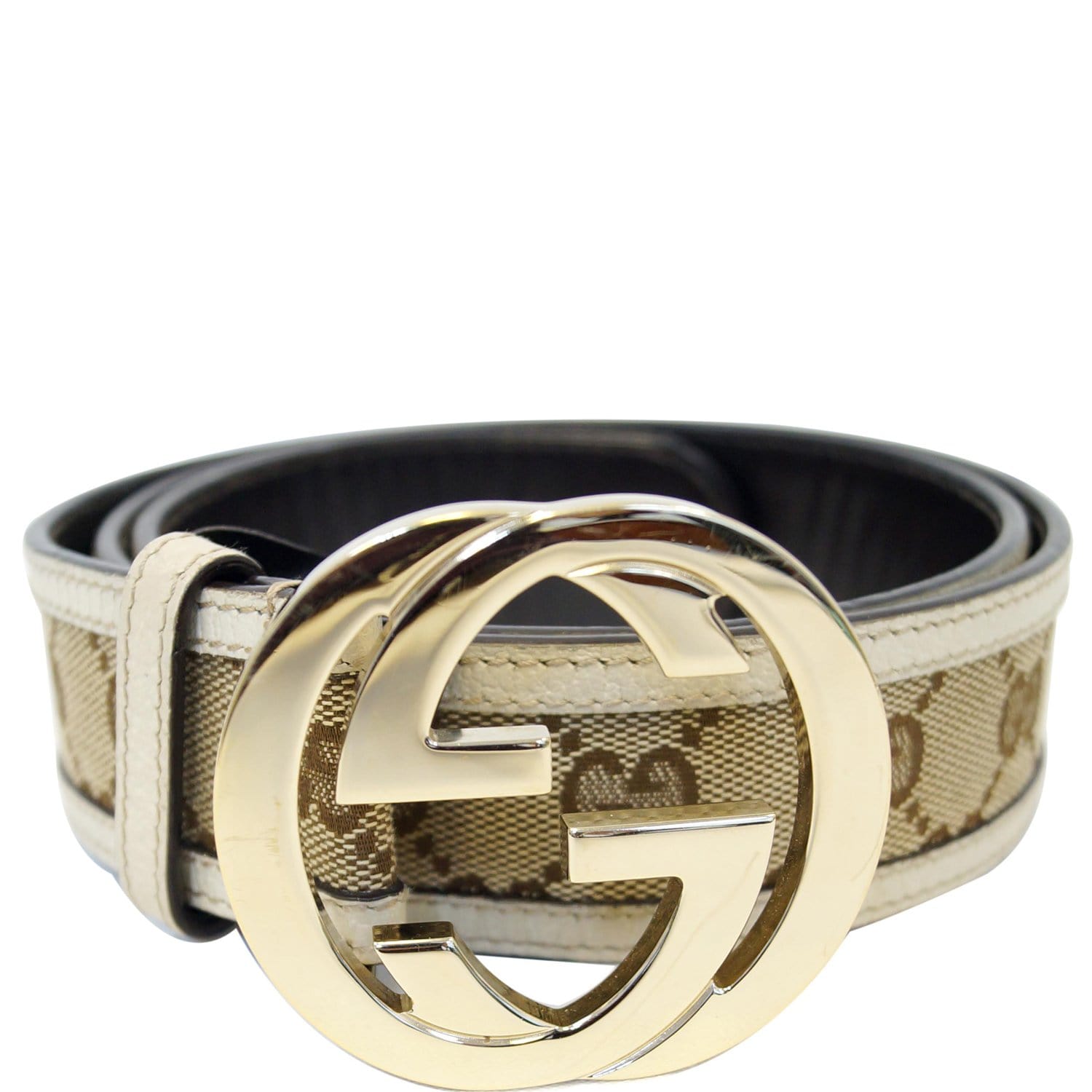 Gucci Double GG Interlocking G Logo Imprimé Monogram Belt Shiny Matte –  High End Hobbies