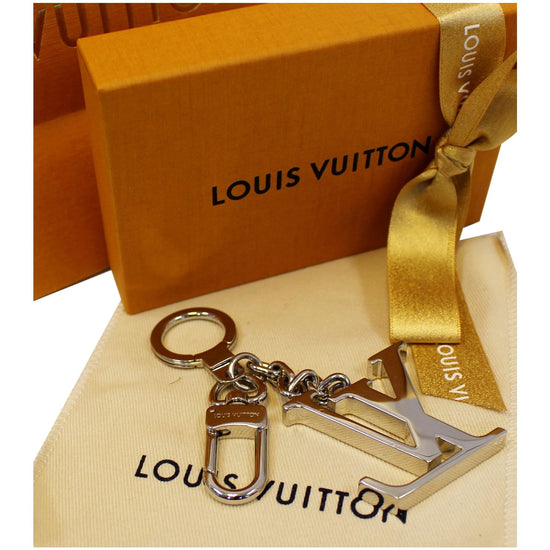Louis Vuitton Silver LV initials Key Holder and Bag Charm