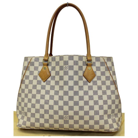 LOUIS VUITTON Calvi Damier Azur Shoulder Bag White