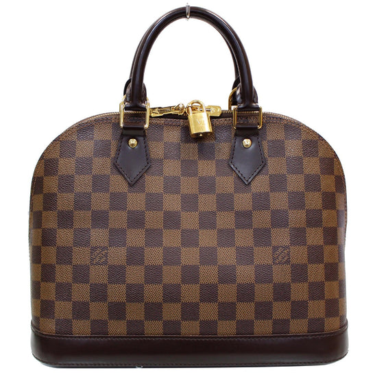 LV Alma PM Damier Ebene with leather strap & bandeau