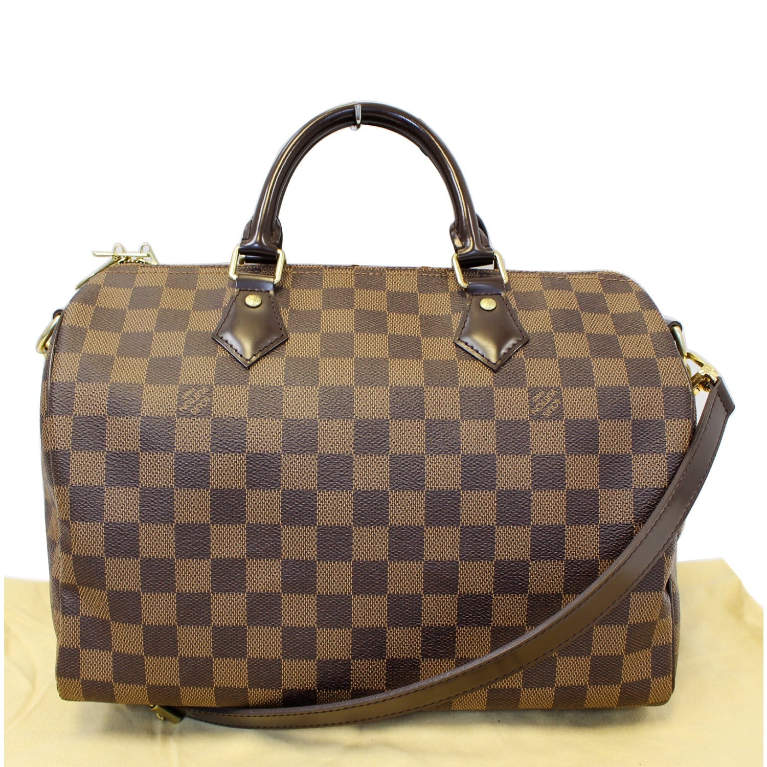 Louis Vuitton Speedy 30 Damier Ebene Bandouliere Bag