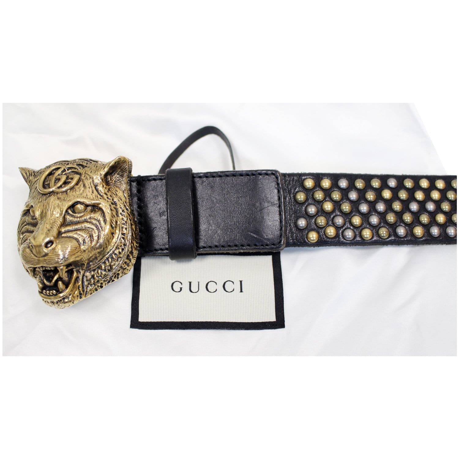 gucci belt with feline head