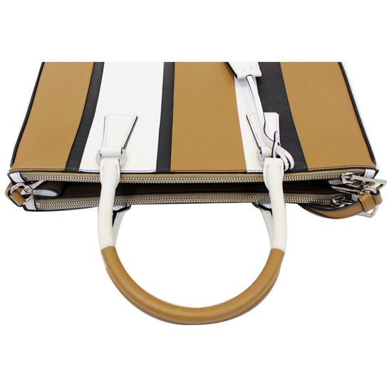 Prada Galleria Bag - Striped Saffiano Leather Tote Bag