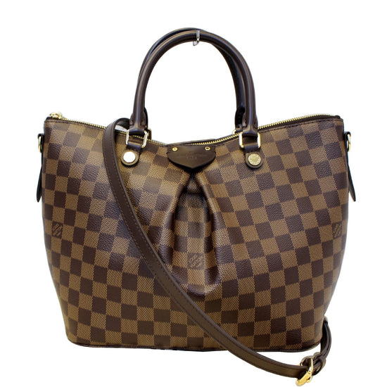 Brown Louis Vuitton Damier Ebene Siena MM Satchel