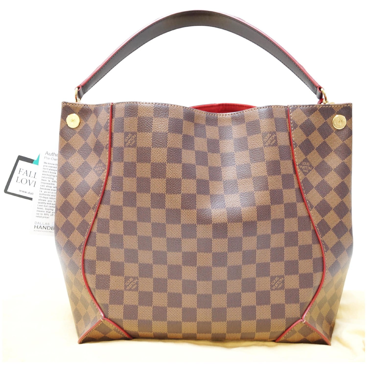 LOUIS VUITTON Caissa Damier Ebene Hobo Bag Brown-US