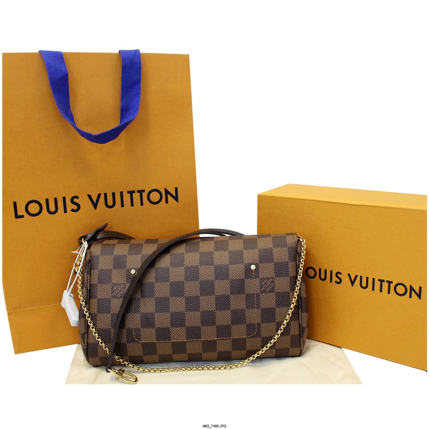 LOUIS VUITTON Favorite MM Damier Ebene Shoulder Crossbody Bag-US