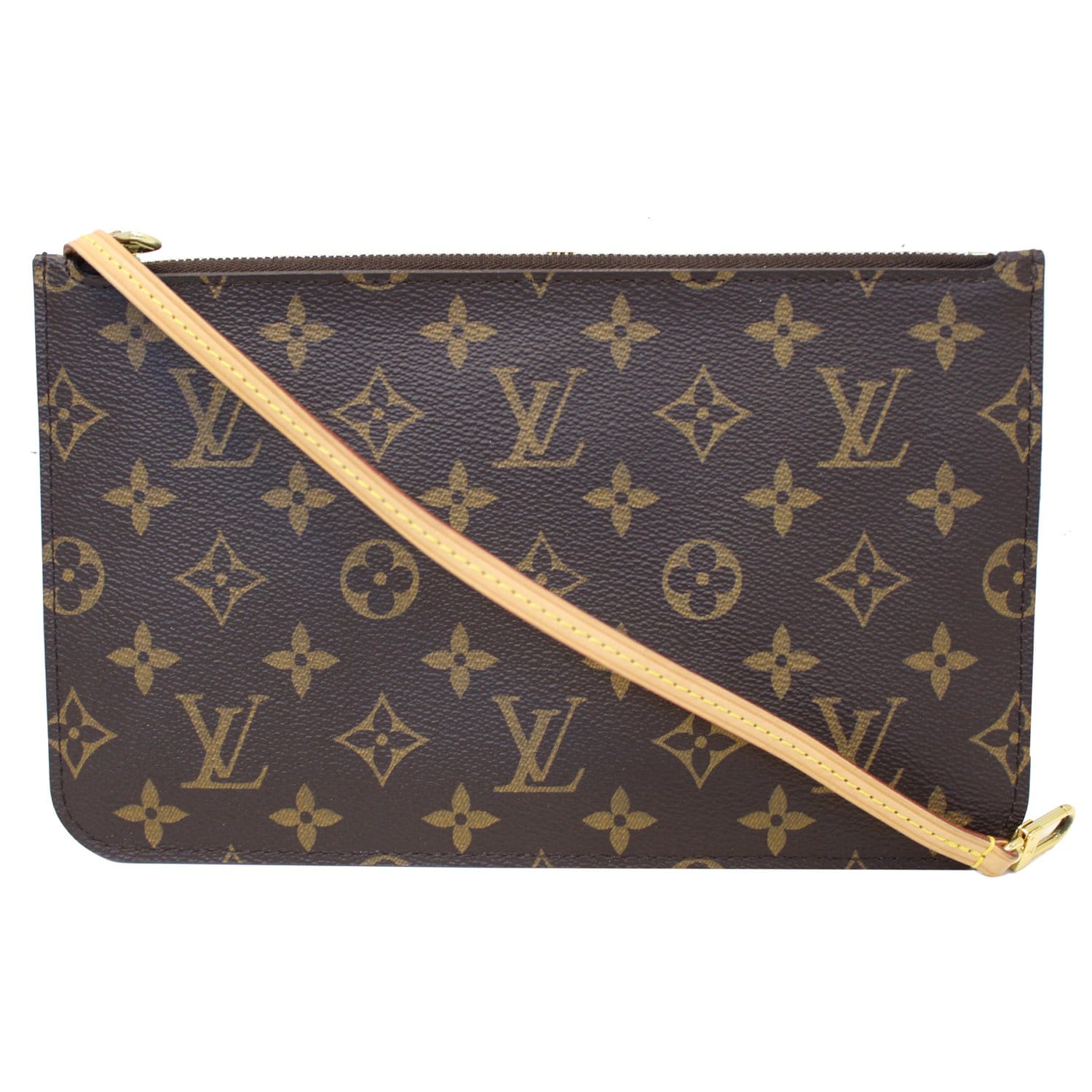 LOUIS VUITTON Pochette Wristlet Pouch Monogram Canvas Neverfull MM/GM-US