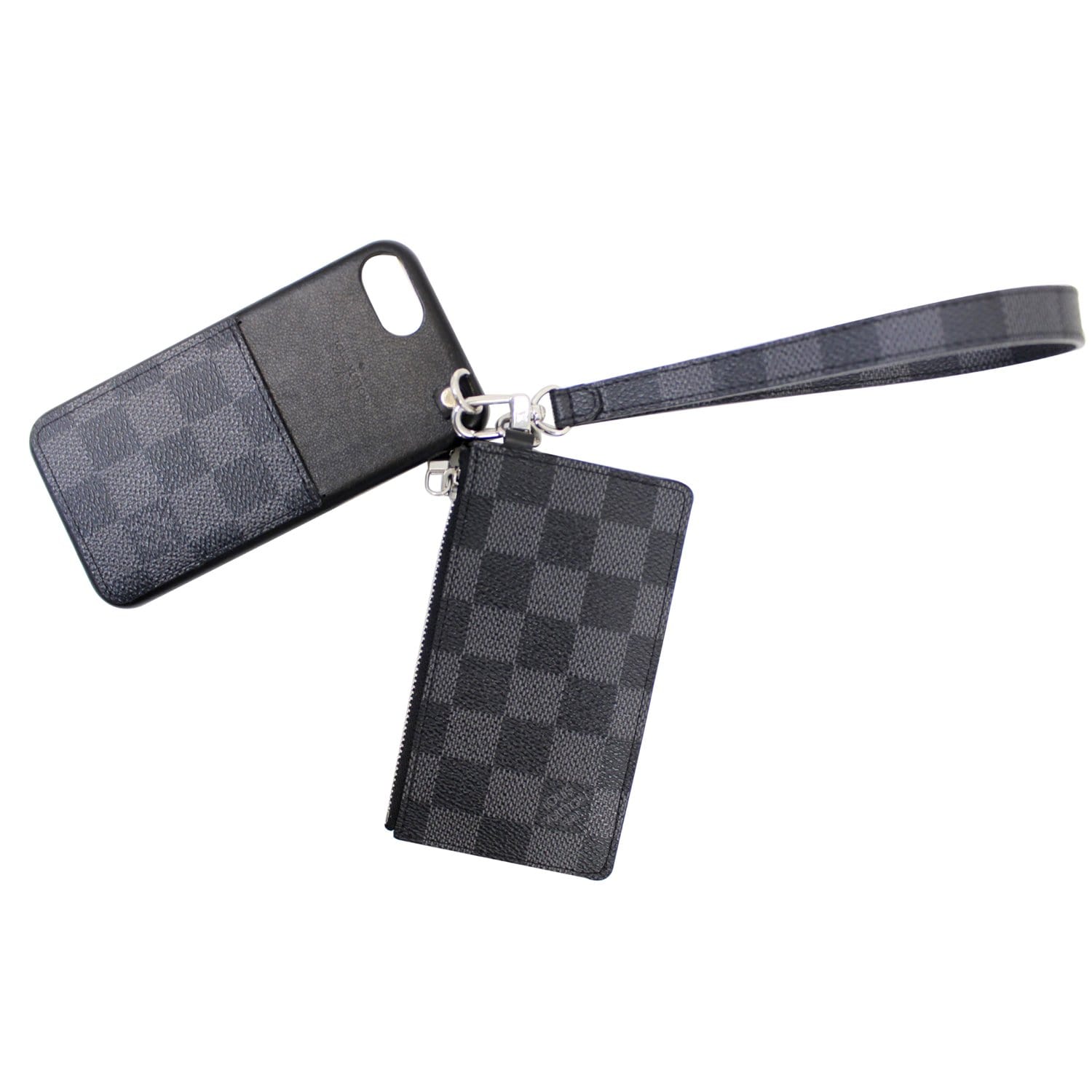 Louis Vuitton Damier Graphite Playphone Iphone 8 Cover w/ Coin Case-US