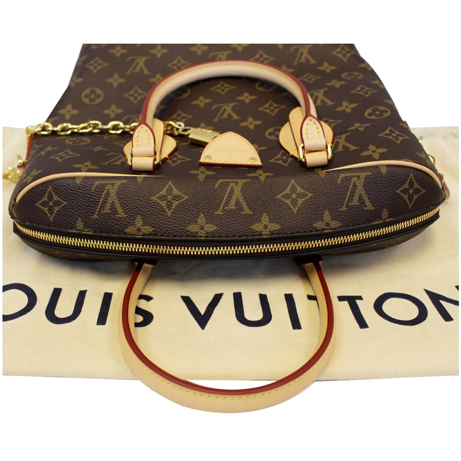 LOUIS VUITTON Carry All MM Monogram Canvas Shoulder Bag Brown-US