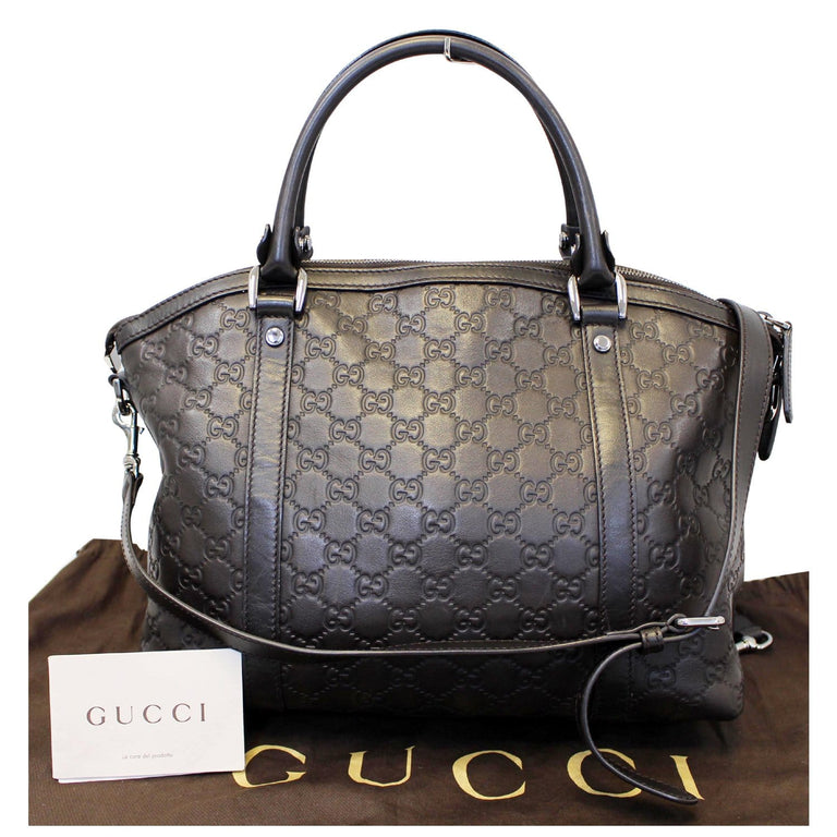 GUCCI Dark Brown Leather Shoulder Bag 341503-US