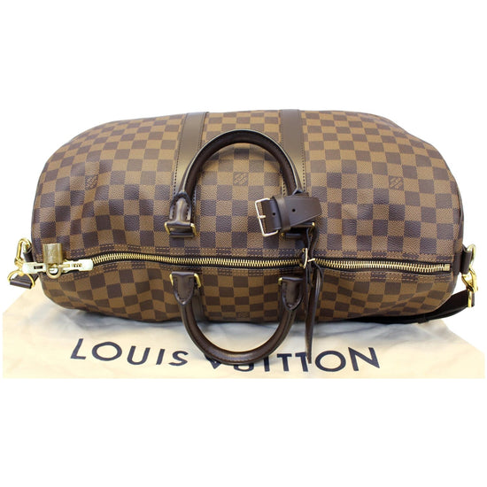 Louis Vuitton Damier Ebene Keepall Bandouliere 45 N41428 Brown Cloth  ref.925236 - Joli Closet