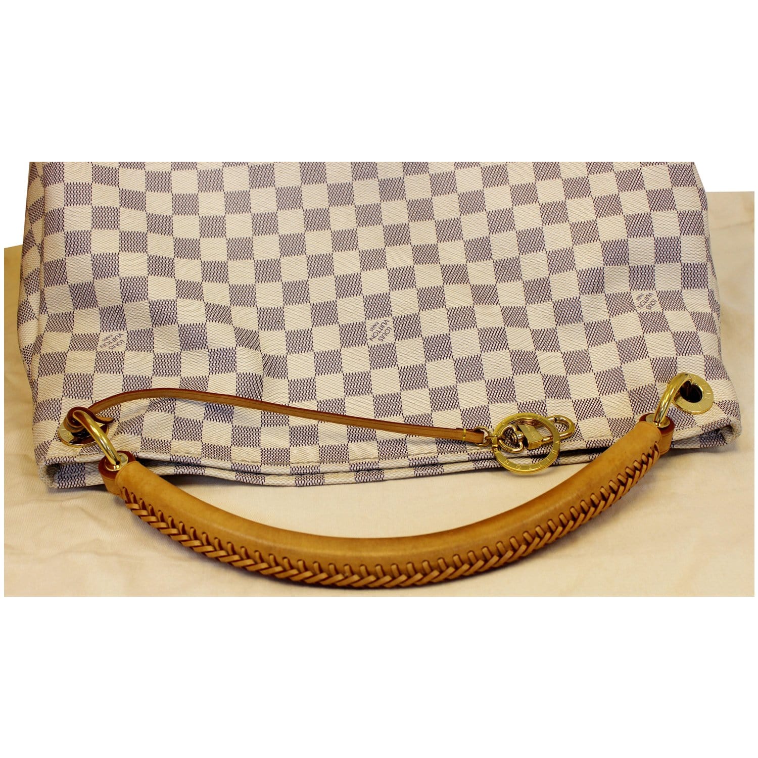 LOUIS VUITTON Artsy MM Damier Azur Shoulder Bag White-US