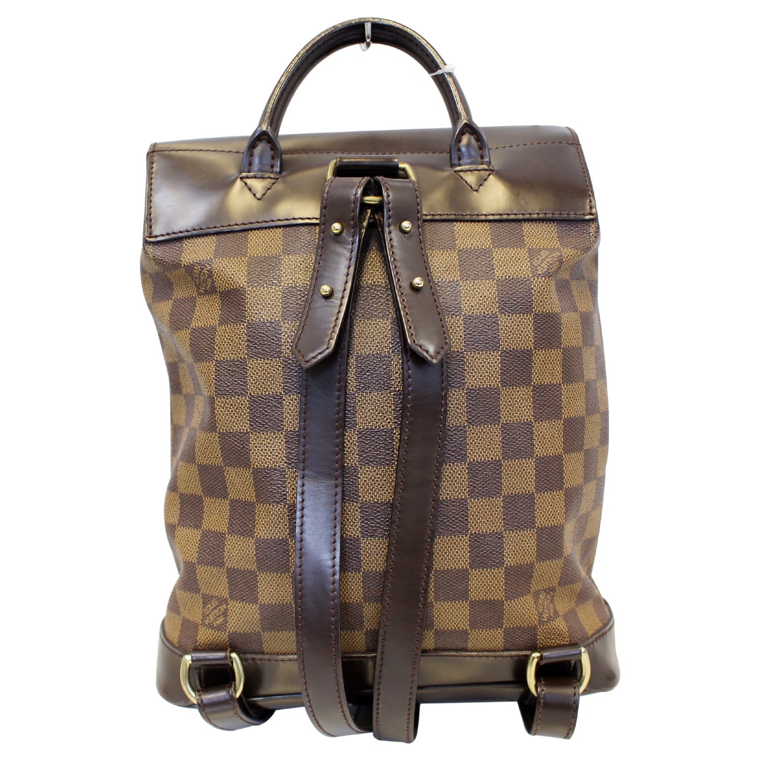 Louis Vuitton Damier Ebene Soho Backpack Bag Brown