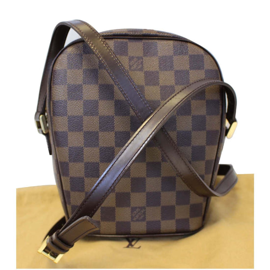 USED Louis Vuitton Damier Ebene Ipanema GM Shoulder Bag AUTHENTIC