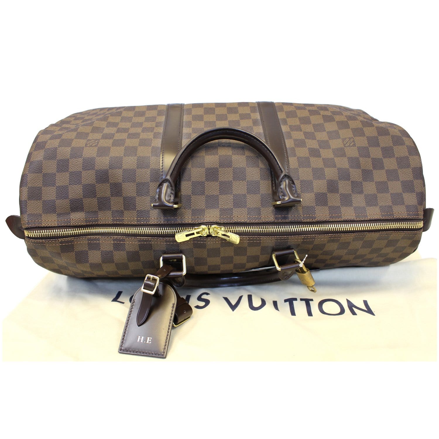 Louis Vuitton x Nigo Keepall Bandouliere Damier Ebene Giant 50 Brown in  Coated Canvas with Black-tone - US