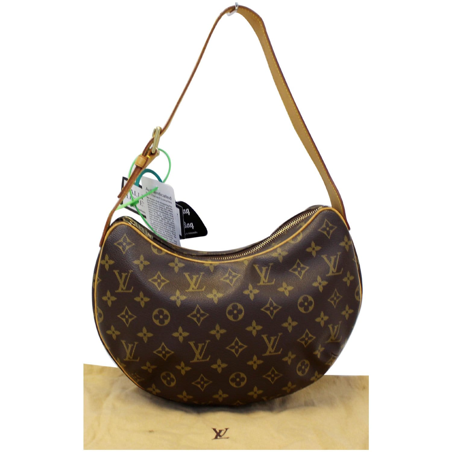 LOUIS VUITTON Croissant MM Monogram Canvas Shoulder Bag Brown-US