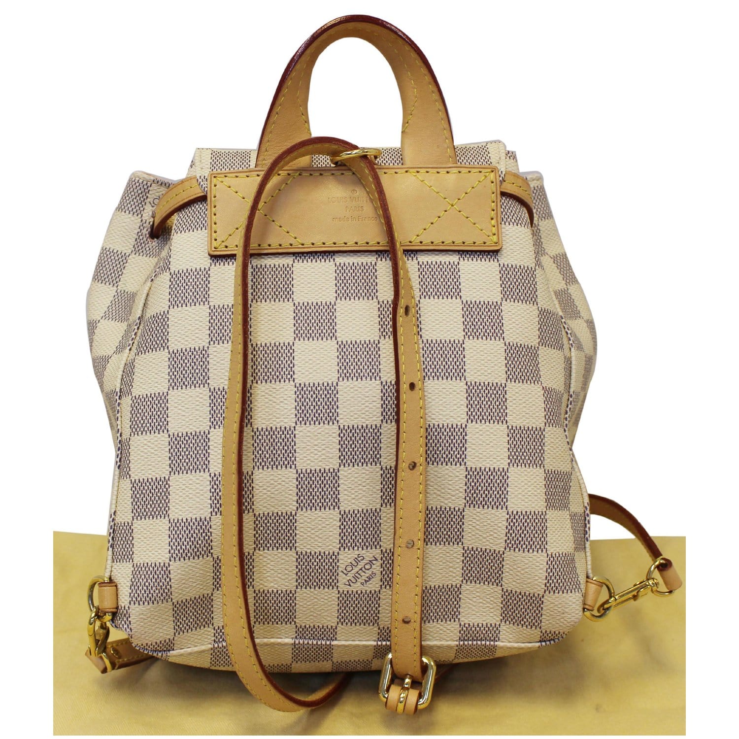 LOUIS VUITTON Sperone BB Damier Azur Backpack Bag White-US