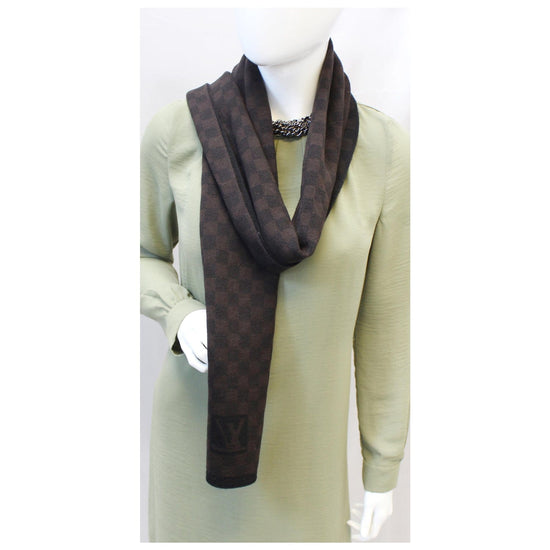 Wool scarf Louis Vuitton Brown in Wool - 25094824