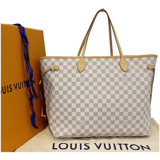 Louis Vuitton Neverfull Damier Azur GM Rose Ballerina Lining in Coated  Canvas with Gold-tone - US