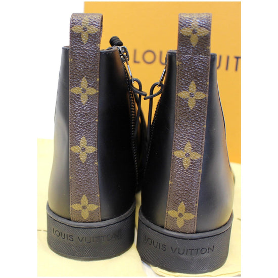 LOUIS VUITTON Checkpoint Monogram Sneaker Boot Noir Black US 10-US