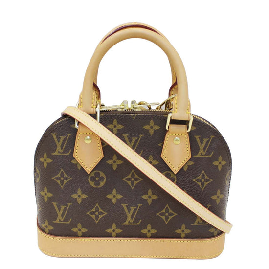 LOUIS VUITTON Alma BB Monogram Canvas Satchel Crossbody Bag-US