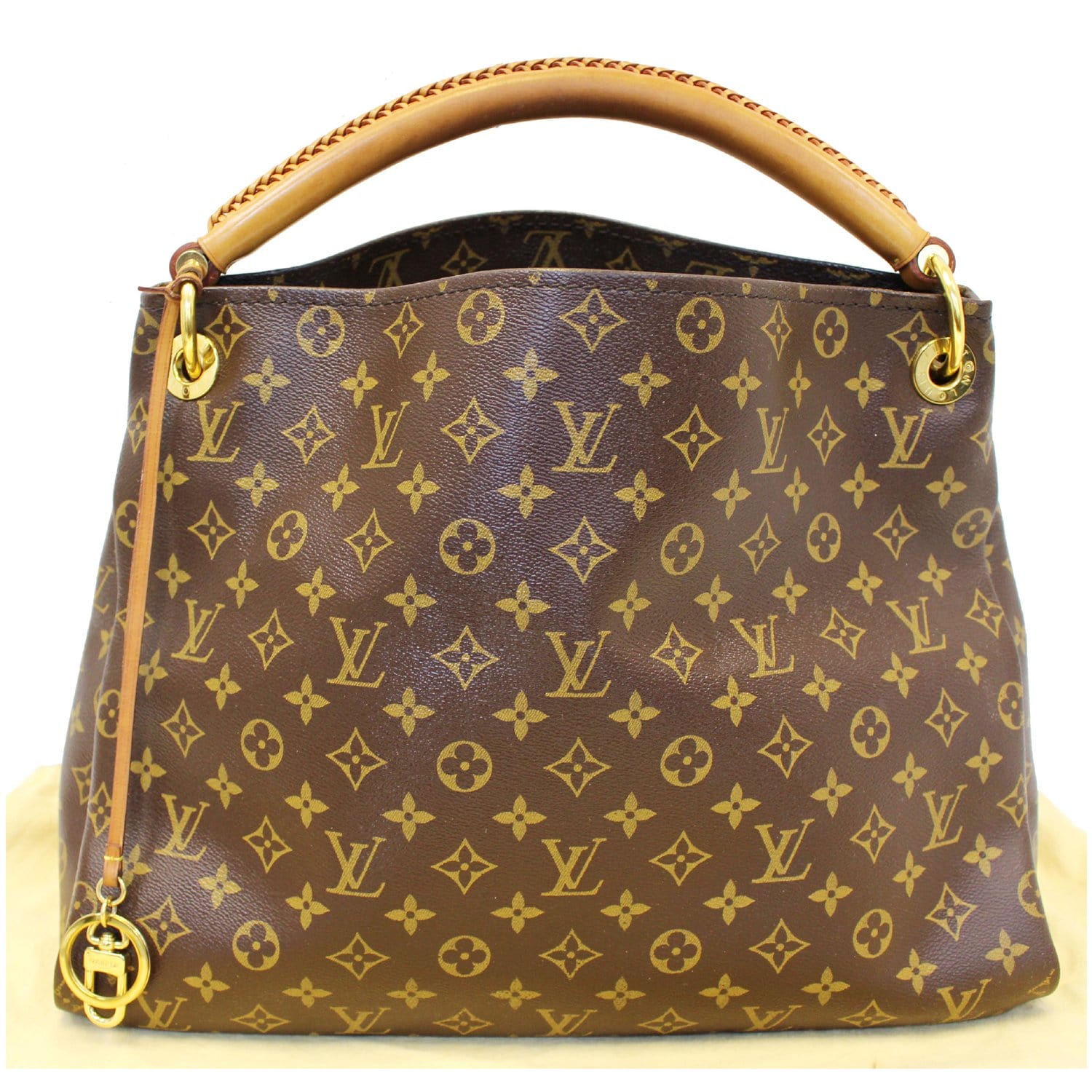 LOUIS VUITTON Artsy MM Monogram Canvas Shoulder Bag Brown