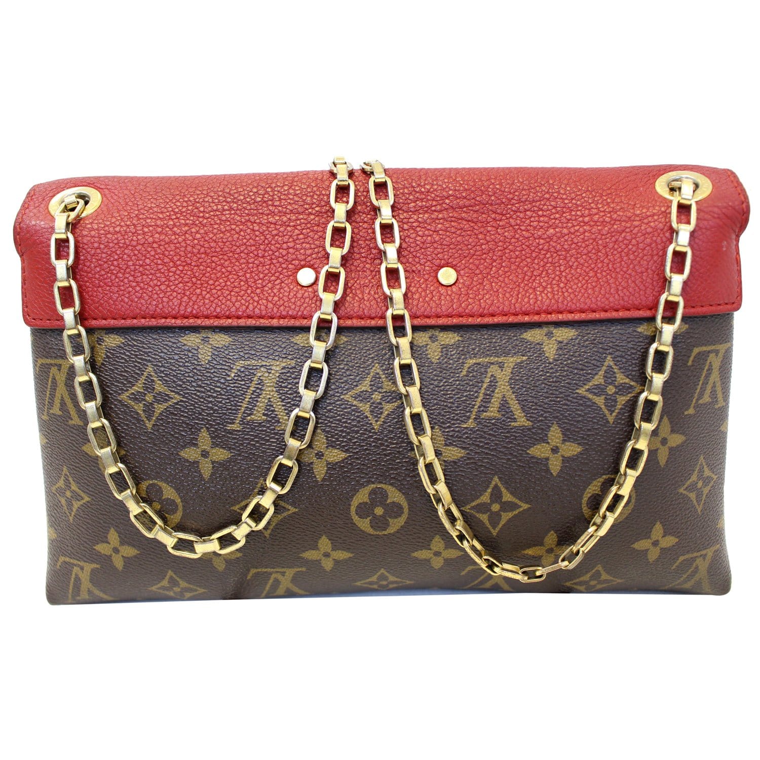 LOUIS VUITTON Pallas Chain Monogram Canvas Crossbody Bag Brown-US