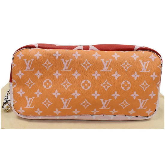 Louis Vuitton Red x Pink x Orange Monogram Giant Neverfull MM Tote