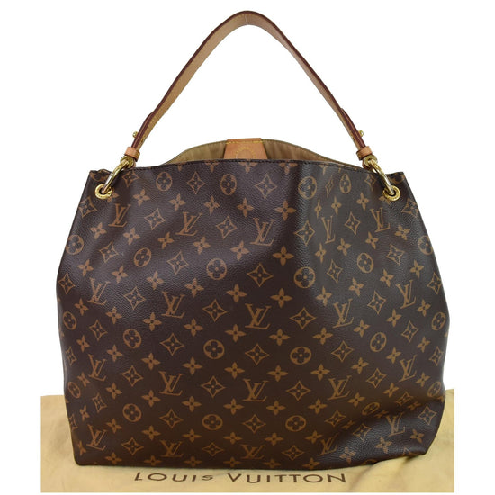 Graceful cloth handbag Louis Vuitton Brown in Cloth - 25093102